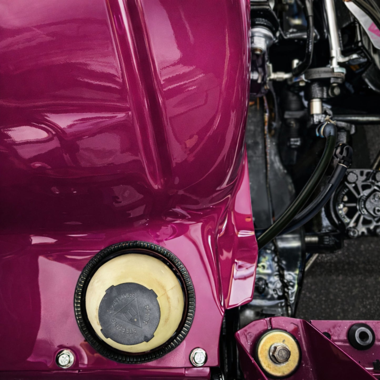 Electric power steering conversion hose kit for Holden HQ-WB Astra pump installation with braided high pressure line and fittings