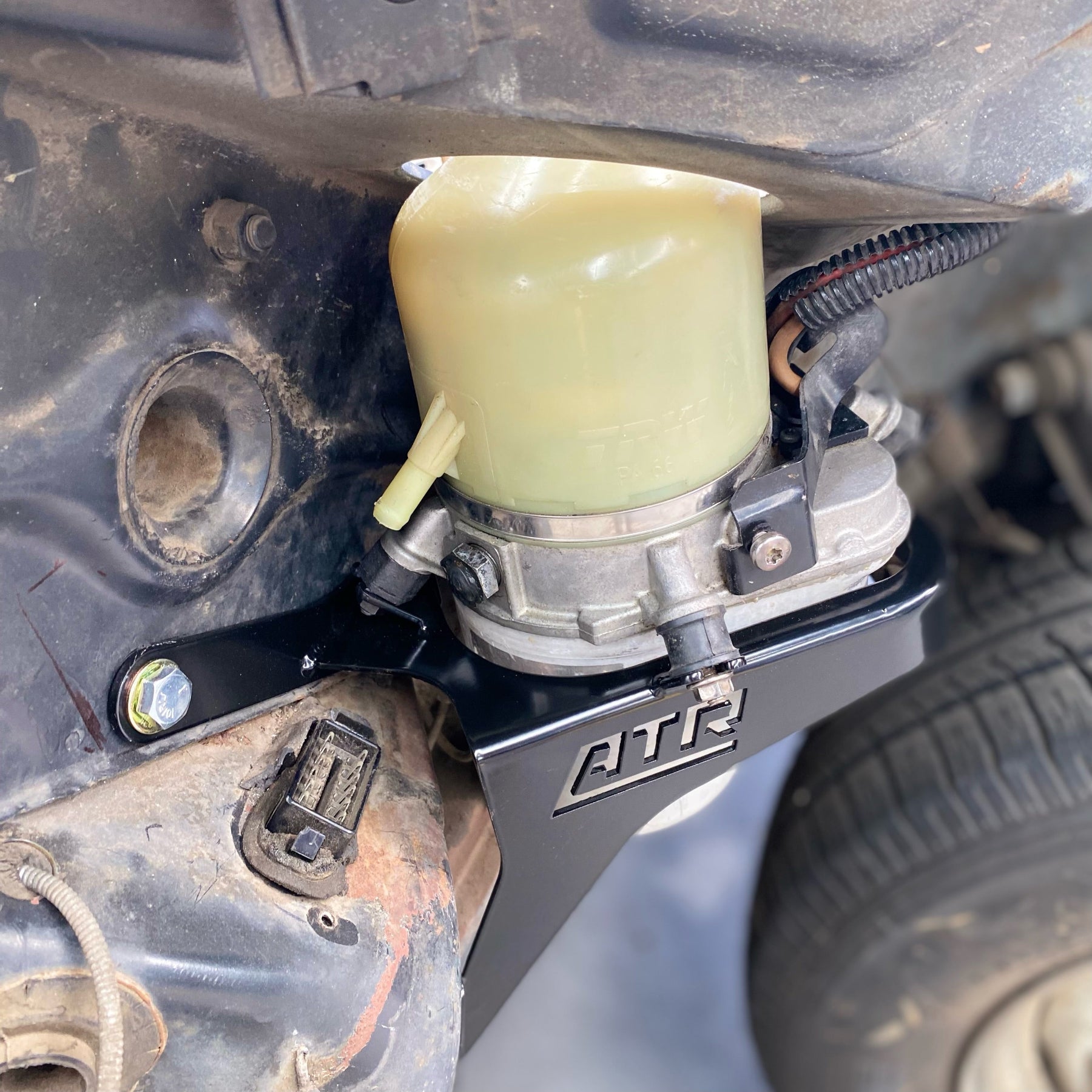 HK-HT-HG Holden Astra electric power steering conversion pump bracket and mounting hardware