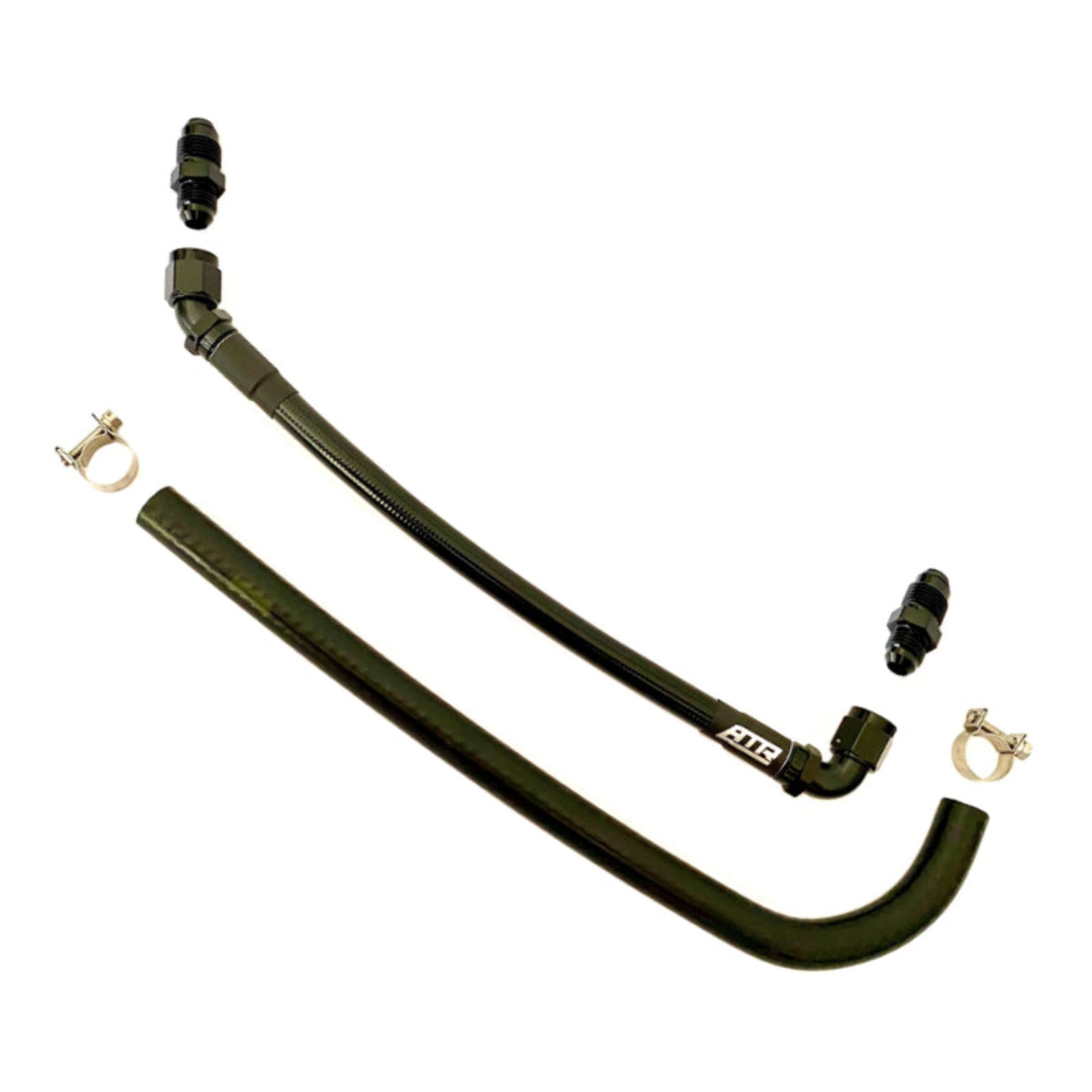 HQ-WB Holden Astra pump conversion power steering lines with Speedflow fittings and stainless braided -6AN pressure hose